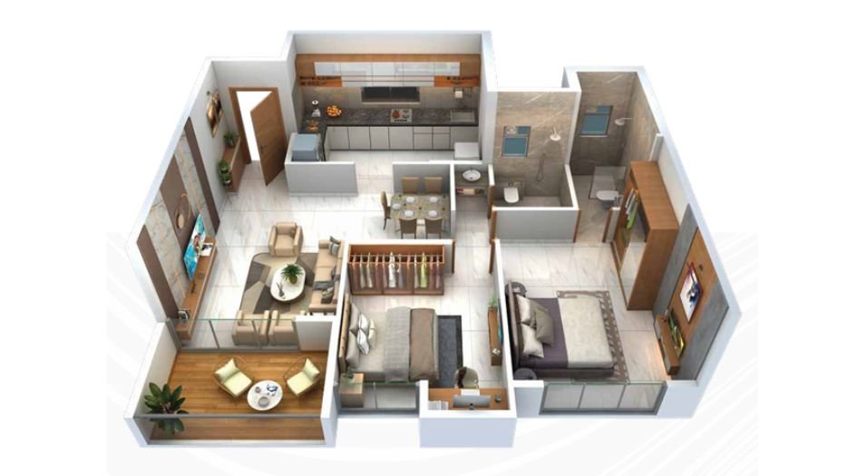 GV-insignia-2-Floor-Plan -2 BHK